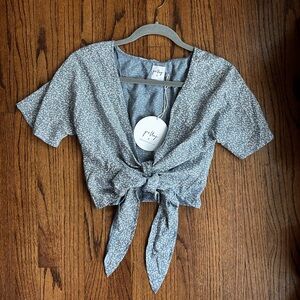 NWT Princess Polly Jazzly Blue Top - Tie/Wrap. BRAND NEW!